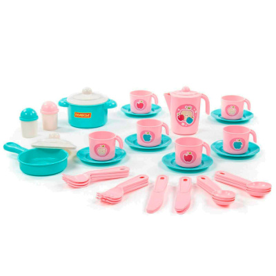 Набор детской посуды Настенька на 6 персон Полесье 79961 1